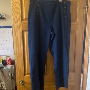 Old Navy Navy Button-Front Sailor Chinos